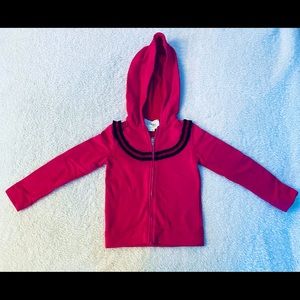 Gucci Girls Ruffle Stripe Zip Hoodie Sweater